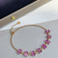 14K GOLD 6.00 CT NATURAL PADPARADSCHA SAPPHIRE & SAPPHIRE BRACELET