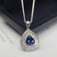14K GOLD 1.55 CT NATURAL SAPPHIRE & DIAMOND PENDANT( WITHOUT CHAIN )