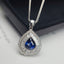14K GOLD 1.55 CT NATURAL SAPPHIRE & DIAMOND PENDANT( WITHOUT CHAIN )