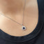 14K GOLD 1.55 CT NATURAL SAPPHIRE & DIAMOND PENDANT( WITHOUT CHAIN )