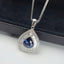 14K GOLD 1.55 CT NATURAL SAPPHIRE & DIAMOND PENDANT( WITHOUT CHAIN )