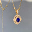 14K GOLD 1.08 CT NATURAL SAPPHIRE & DIAMOND PENDANT( WITHOUT CHAIN )