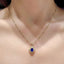 14K GOLD 1.08 CT NATURAL SAPPHIRE & DIAMOND PENDANT( WITHOUT CHAIN )