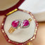 14K GOLD 0.93 CT NATURAL RUBY & DIAMOND RING