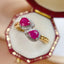 14K GOLD 0.93 CT NATURAL RUBY & DIAMOND RING