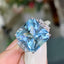 14K GOLD 5.23 CTW NATURAL AQUAMARINE & DIAMOND RING