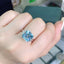 14K GOLD 5.23 CTW NATURAL AQUAMARINE & DIAMOND RING
