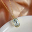 14K GOLD 5.30 CT NATURAL AQUAMARINE & DIAMOND PENDANT( WITHOUT CHAIN )