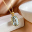 14K GOLD 5.30 CT NATURAL AQUAMARINE & DIAMOND PENDANT( WITHOUT CHAIN )