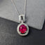14K GOLD 1.10 CT NATURAL RUBY & DIAMOND PENDANT( WITHOUT CHAIN )