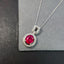 14K GOLD 1.10 CT NATURAL RUBY & DIAMOND PENDANT( WITHOUT CHAIN )