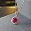 14K GOLD 1.10 CT NATURAL RUBY & DIAMOND PENDANT( WITHOUT CHAIN )