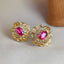 14K GOLD 0.70 CT NATURAL RUBY & DIAMOND EARRINGS