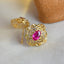 14K GOLD 0.70 CT NATURAL RUBY & DIAMOND EARRINGS
