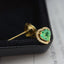 14K GOLD 1.00 CT NATURAL EMERALD & DIAMOND EARRINGS