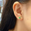 14K GOLD 1.00 CT NATURAL EMERALD & DIAMOND EARRINGS
