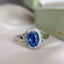 14K GOLD 1.25 CT NATURAL SAPPHIRE & DIAMOND RING