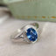 14K GOLD 1.25 CT NATURAL SAPPHIRE & DIAMOND RING