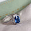 14K GOLD 1.25 CT NATURAL SAPPHIRE & DIAMOND RING