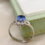 14K GOLD 1.25 CT NATURAL SAPPHIRE & DIAMOND RING
