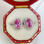 14K GOLD 1.25 CT NATURAL PADPARADSCHA SAPPHIRE & DIAMOND EARRINGS