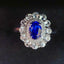 14K GOLD 1.08 CT NATURAL SAPPHIRE & DIAMOND & SAPPHIRE RING/PENDANT( WITHOUT CHAIN )