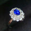 14K GOLD 1.08 CT NATURAL SAPPHIRE & DIAMOND & SAPPHIRE RING/PENDANT( WITHOUT CHAIN )