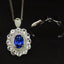 14K GOLD 1.08 CT NATURAL SAPPHIRE & DIAMOND & SAPPHIRE RING/PENDANT( WITHOUT CHAIN )