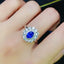 14K GOLD 1.08 CT NATURAL SAPPHIRE & DIAMOND & SAPPHIRE RING/PENDANT( WITHOUT CHAIN )