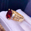 14K GOLD 4.34 CTW NATURAL TOURMALINE & DIAMOND RING