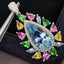 14K GOLD 5.3 CT NATURAL AQUAMARINE & DIAMOND PENDANT( WITHOUT CHAIN )
