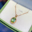 14K GOLD 2.87 CTW NATURAL TOURMALINE & DIAMOND PENDANT( WITHOUT CHAIN )