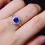14K GOLD 0.8 CT NATURAL SAPPHIRE & DIAMOND RING