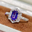 14K GOLD 1.14 CT NATURAL SAPPHIRE & DIAMOND RING