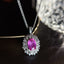 14K GOLD 1.40 CT NATURAL RUBY & DIAMOND & SAPPHIRE PENDANT( WITHOUT CHAIN )