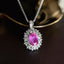 14K GOLD 1.40 CT NATURAL RUBY & DIAMOND & SAPPHIRE PENDANT( WITHOUT CHAIN )