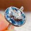 14K GOLD 5.65 CT NATURAL AQUAMARINE & DIAMOND RING