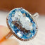 14K GOLD 5.65 CT NATURAL AQUAMARINE & DIAMOND RING