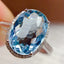 14K GOLD 5.65 CT NATURAL AQUAMARINE & DIAMOND RING