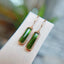 14K GOLD 2.96 CTW NATURAL TOURMALINE & DIAMOND EARRINGS