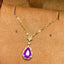 14K GOLD 1.90 CTW NATURAL SAPPHIRE & DIAMOND NECKLACE