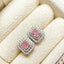 14K GOLD 0.64 CTW NATURAL PINK DIAMOND & DIAMOND EARRINGS