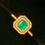 14K GOLD 0.7 CT NATURAL EMERALD & DIAMOND RING