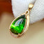14K GOLD 8.30 CTW NATURAL TOURMALINE & DIAMOND PENDANT( WITHOUT CHAIN )