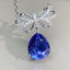 14K GOLD 3.72 CTW NATURAL TANZANITE & DIAMOND NECKLACE
