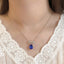 14K GOLD 3.72 CTW NATURAL TANZANITE & DIAMOND NECKLACE