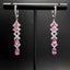 14K GOLD 3.43 CTW NATURAL PADPARADSCHA SAPPHIRE & DIAMOND EARRINGS