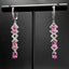 14K GOLD 3.43 CTW NATURAL PADPARADSCHA SAPPHIRE & DIAMOND EARRINGS