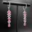 14K GOLD 3.43 CTW NATURAL PADPARADSCHA SAPPHIRE & DIAMOND EARRINGS