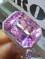 14K GOLD 44.28 CTW NATURAL KUNZITE & DIAMOND RING